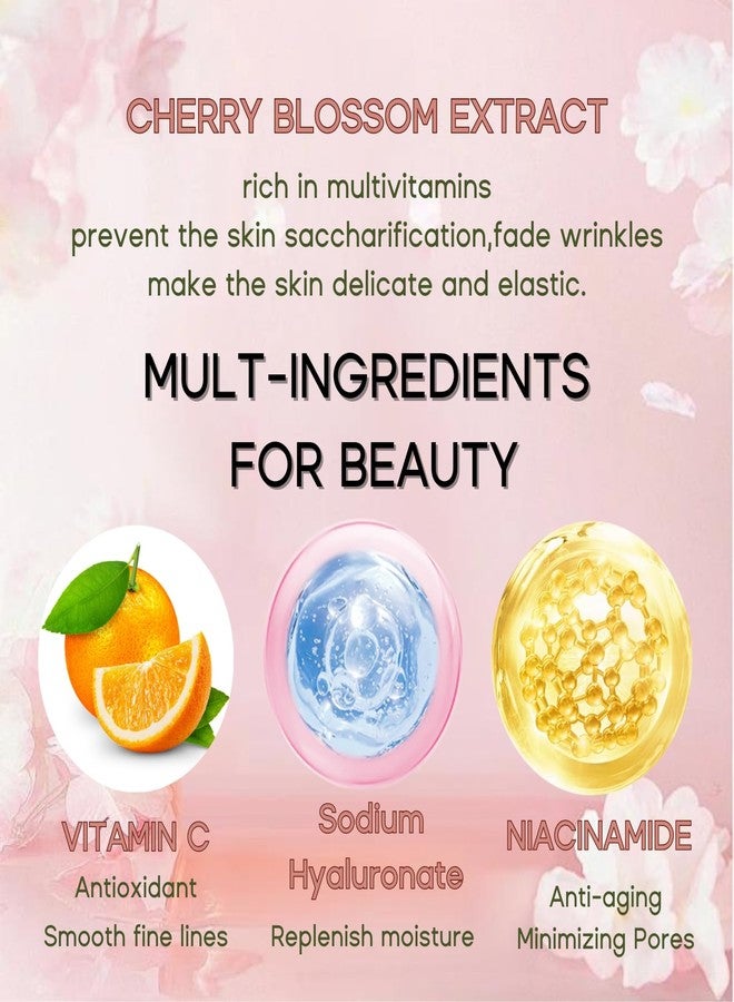 Evolvique Japan Sakura Skincare Set Women Gifts - 8 Pcs Teenage Skin Care Set - Skin Care for Teens 10-12 - Skincare for Girls 10-12 - Teen Skin Care Kit with Face Mask,Cleanser,Cream,Headband - Image 4